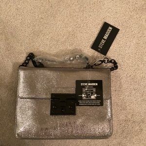 Steve Madden New Silver Medium Purse